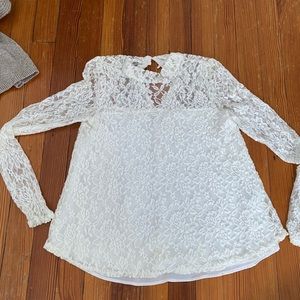 White lace long sleeve